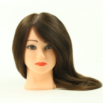 Cheap Human hair mannequin head for hairdressing100% human hair training doll head practice head